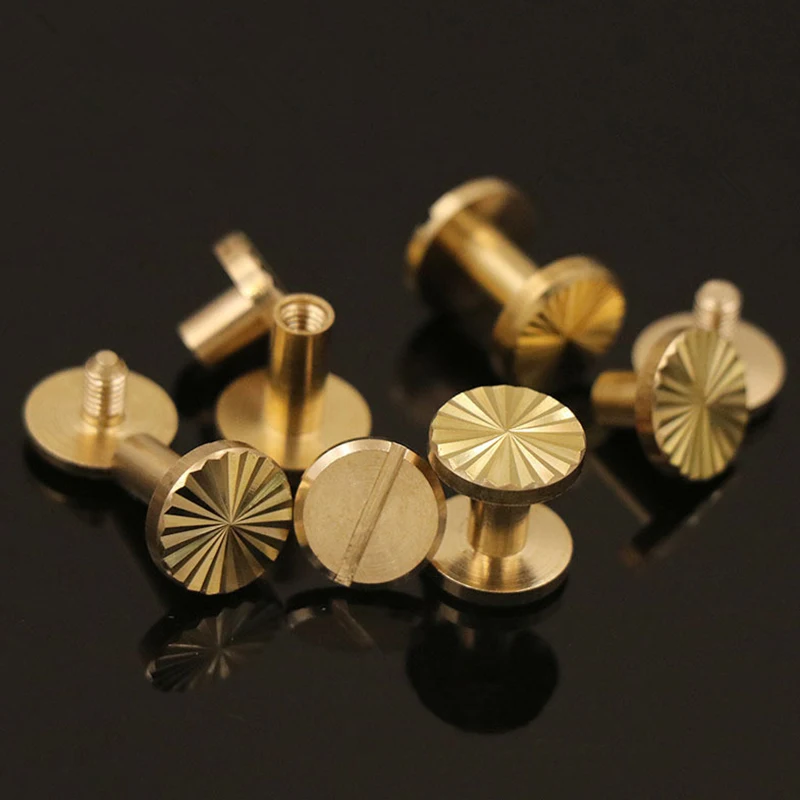 Body Jewelry Chicago - 10 ชุดทองเหลือง Binding ชิคาโกสกรูเล็บสตั๊ด Rivets สําหรับอัลบั้มรูปหนัง
