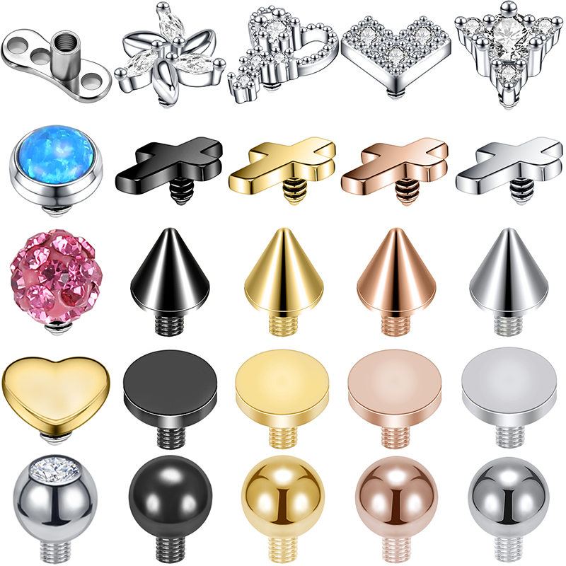 Body Jewelry Dermal - ZS 16G Micro Dermal Piercing Zircon