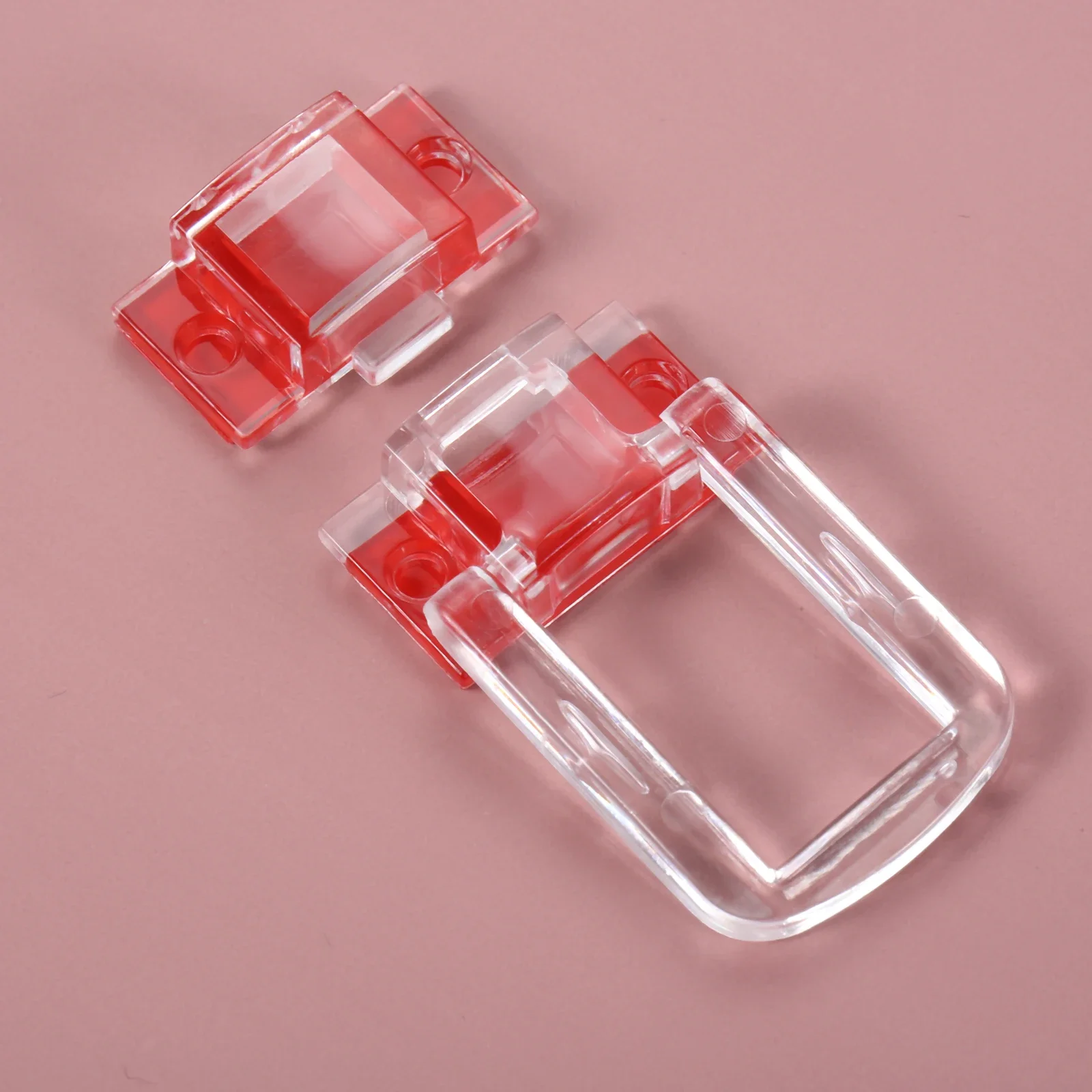 Body Jewelry Display Case - 1 ชุด Self-กาวอะคริลิคล็อคโปร่งใส Hasp คริสตัลใสหัวเข็มขัดปกปิดปลอดภัยล็อคกล่องเครื่องประดับไวน์กรณีหน้าอก 48