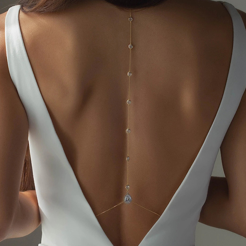 Body Jewelry For Backless Dress - New Star กลับ CHAIN เครื่องประดับสําหรับผู้หญิงโลหะ Water