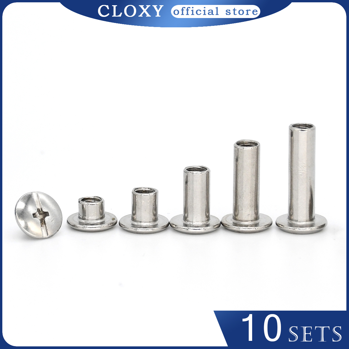 Body Jewelry Chicago - 10 ชุดสแตนเลสสตีลชิคาโกสกรู M3 M4 Studs Rivets