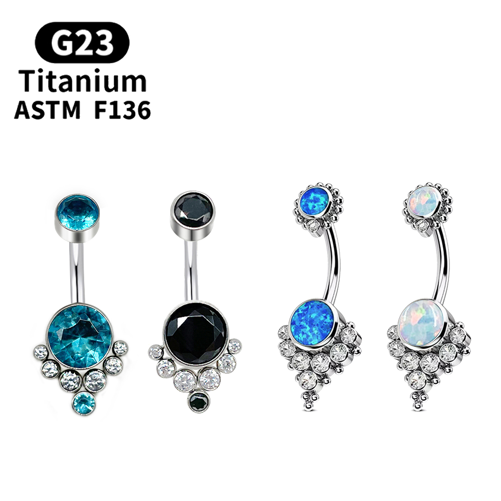 Body Jewelry Implant Grade - G23 ไทเทเนียมเจาะไทเทเนียมเกรด Implante Zirconia เจาะ Navel