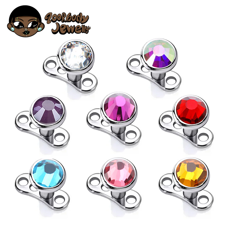 Body Jewelry Dermal - G23 ไทเทเนียมเจาะ Micro Dermal Anchor Base