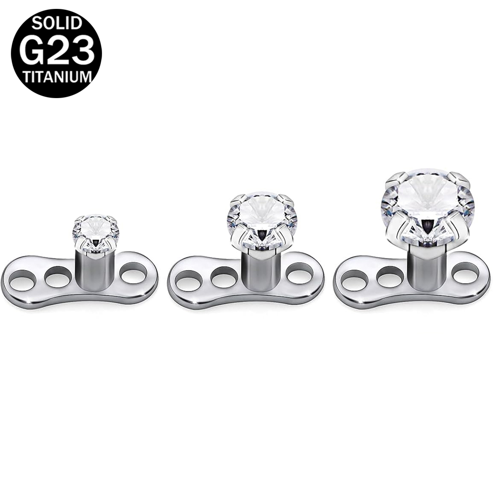 Body Jewelry Implant Grade - 14G G23 ไทเทเนียมเครื่องประดับเจาะผิวหนังภายในเกลียว Anchor Grade Implant