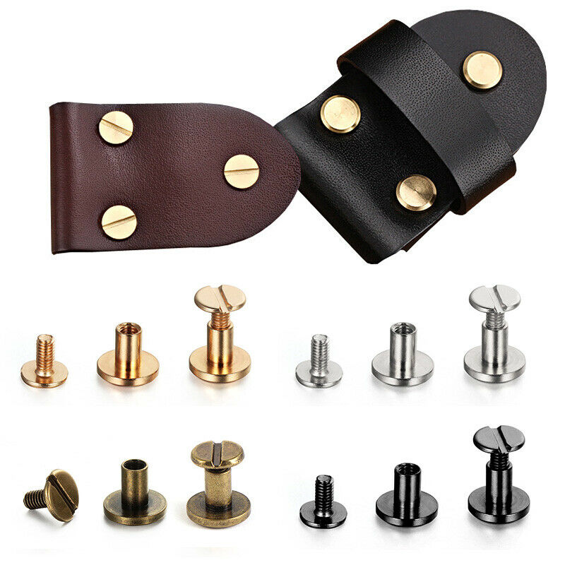Body Jewelry Chicago - 10 ชุด/20 ชิ้นแบนเข็มขัดสกรูเล็บ Rivets ชิคาโกสกรู Solid