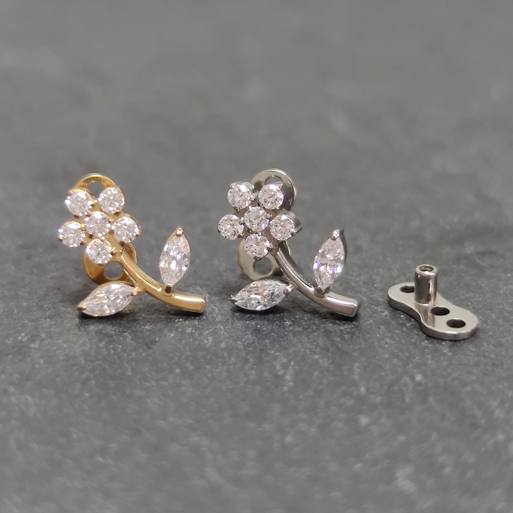 G23 ไทเทเนียมZircon Micro Derm - Body Jewelry Dermal บทวิจารณ์และราคา