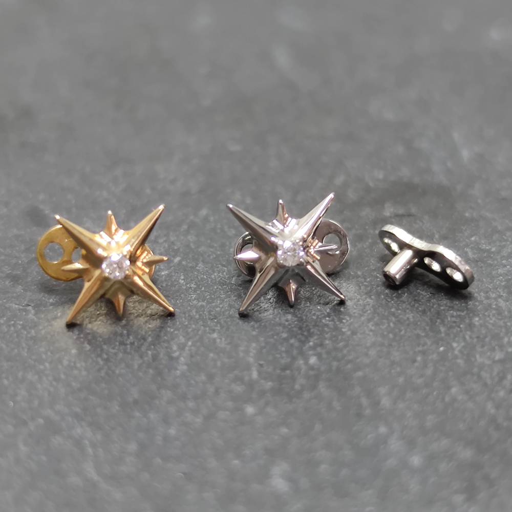 G23 ไทเทเนียมZircon Micro Derm - Body Jewelry Dermal บทวิจารณ์และราคา