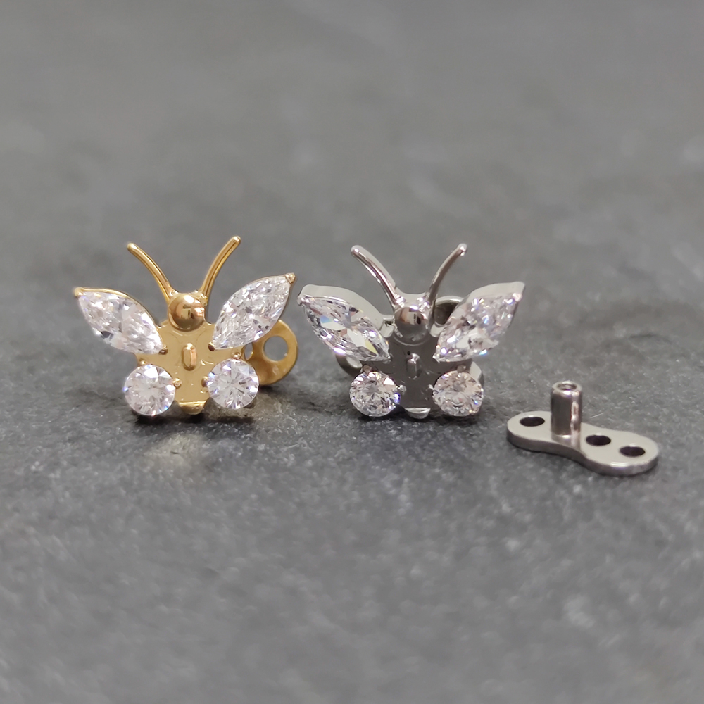 G23 ไทเทเนียมZircon Micro Derm - Body Jewelry Dermal บทวิจารณ์และราคา
