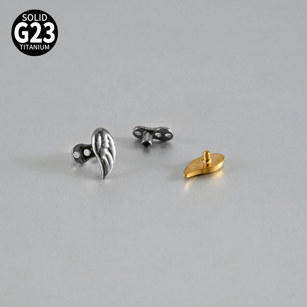 จิวเจาะผิวหนังรูปหัวใจแบบผีเสื - Body Jewelry Dermal บทวิจารณ์และราคา