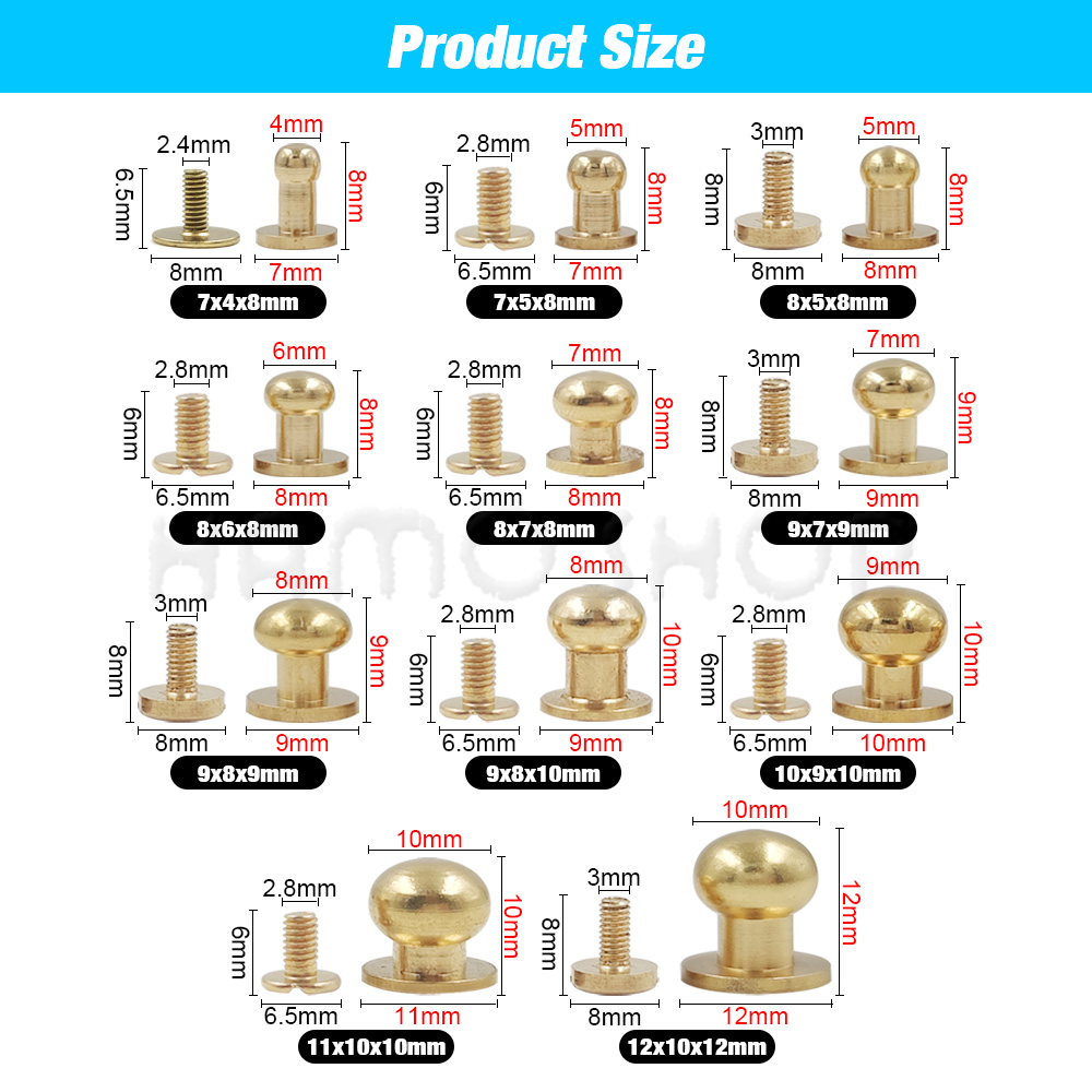 10 ชิ้นทองเหลืองปุ่มเข็มขัดกระ - Body Jewelry Chicago บทวิจารณ์และราคา
