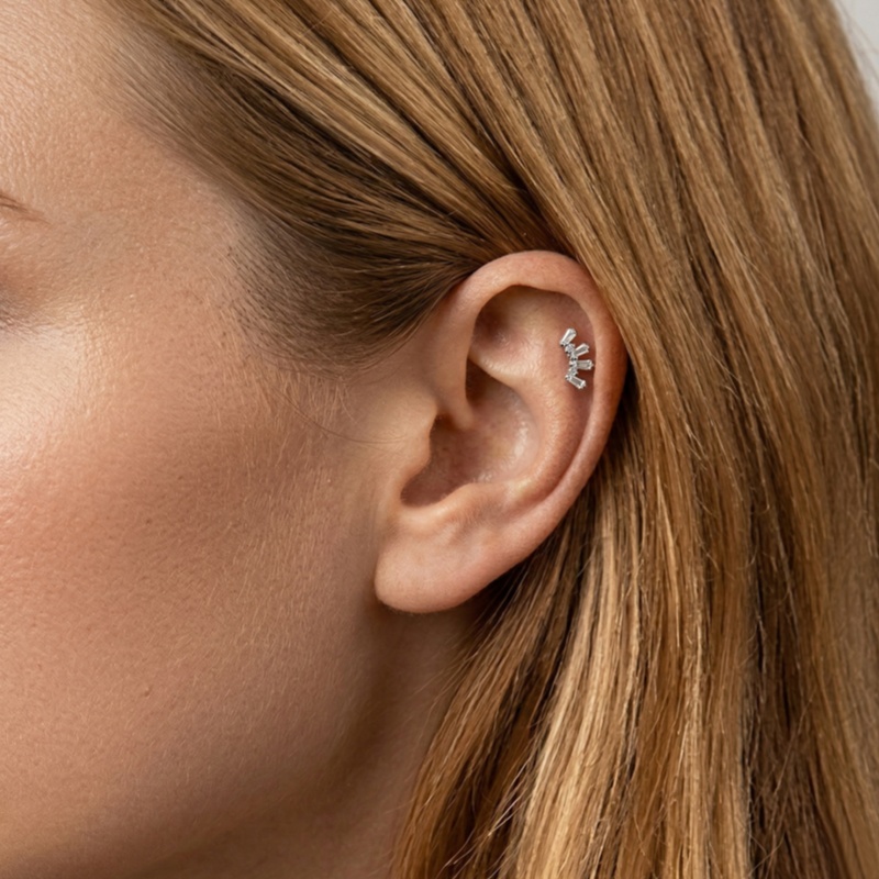 ต่างหูไทเทเนียม ASTM 1 ชิ้น สำ - Body Jewelry Flat Back บทวิจารณ์และราคา