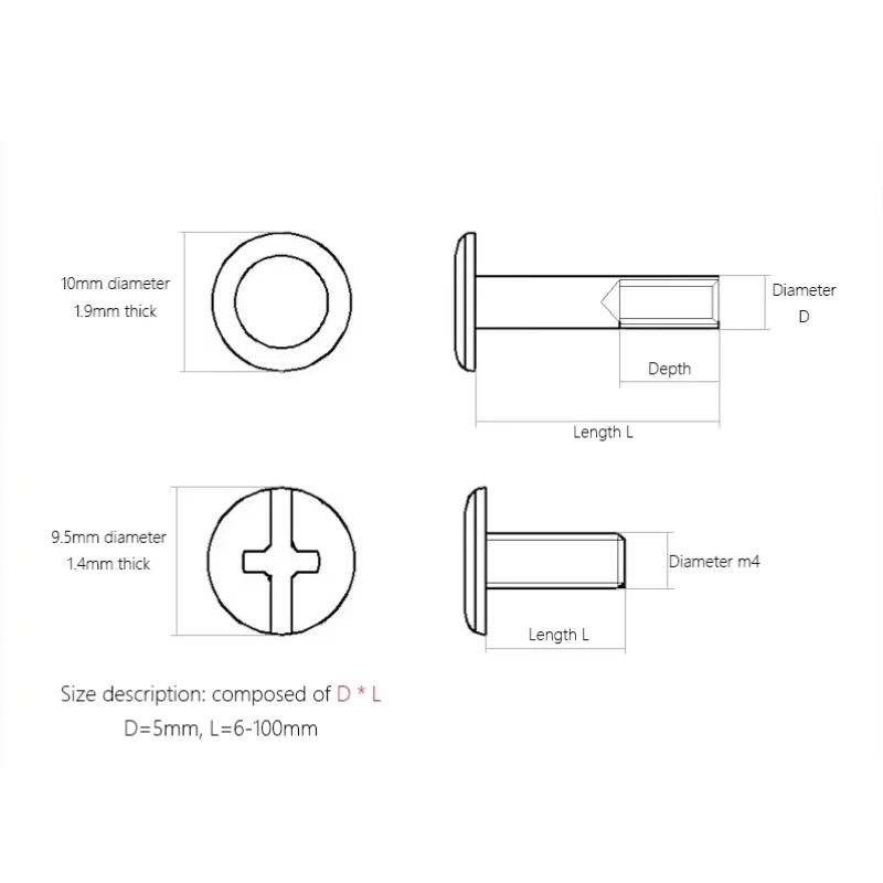 M5x5-100mm Golden Silver Carbo - Body Jewelry Chicago บทวิจารณ์และราคา