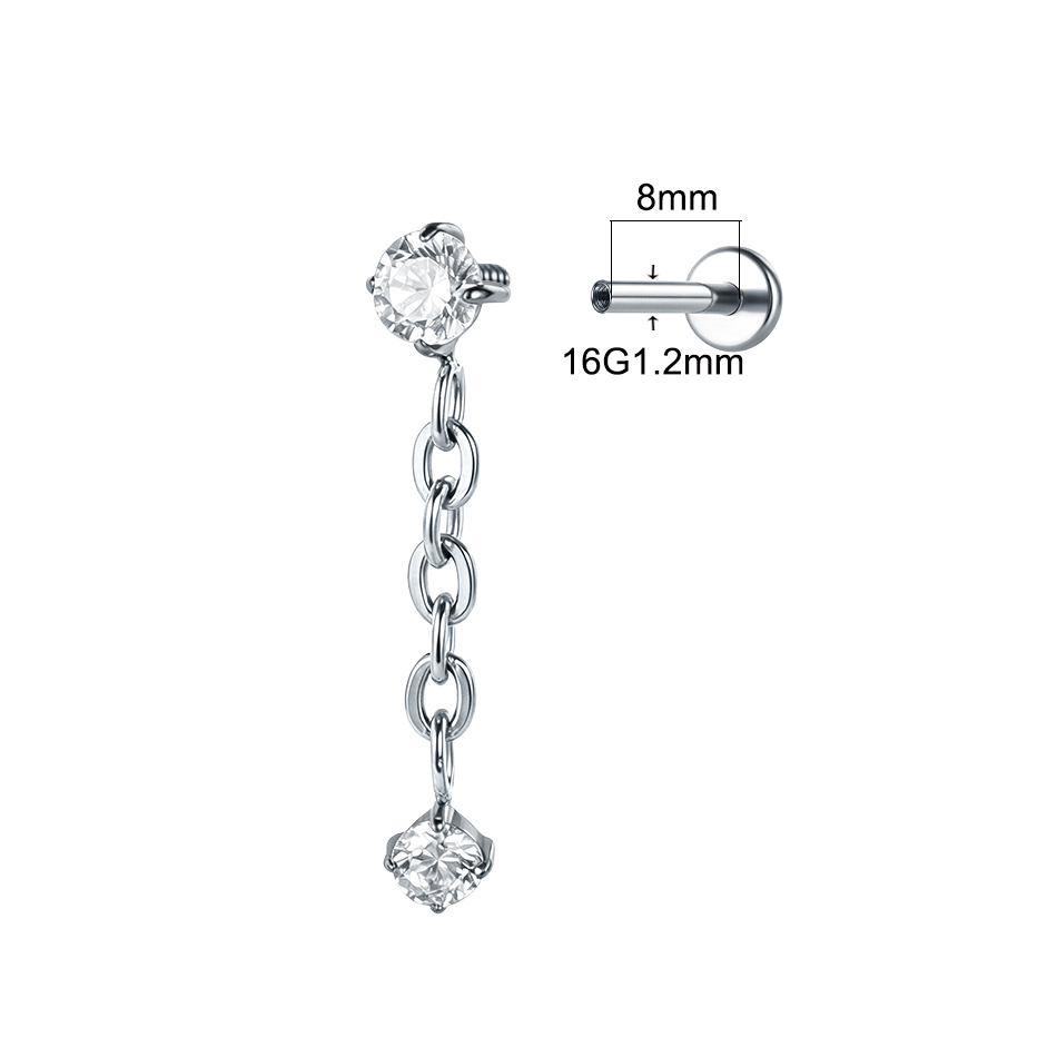 ต่างหูไทเทเนียม ASTM F136 ขนาด - Body Jewelry Flat Back บทวิจารณ์และราคา