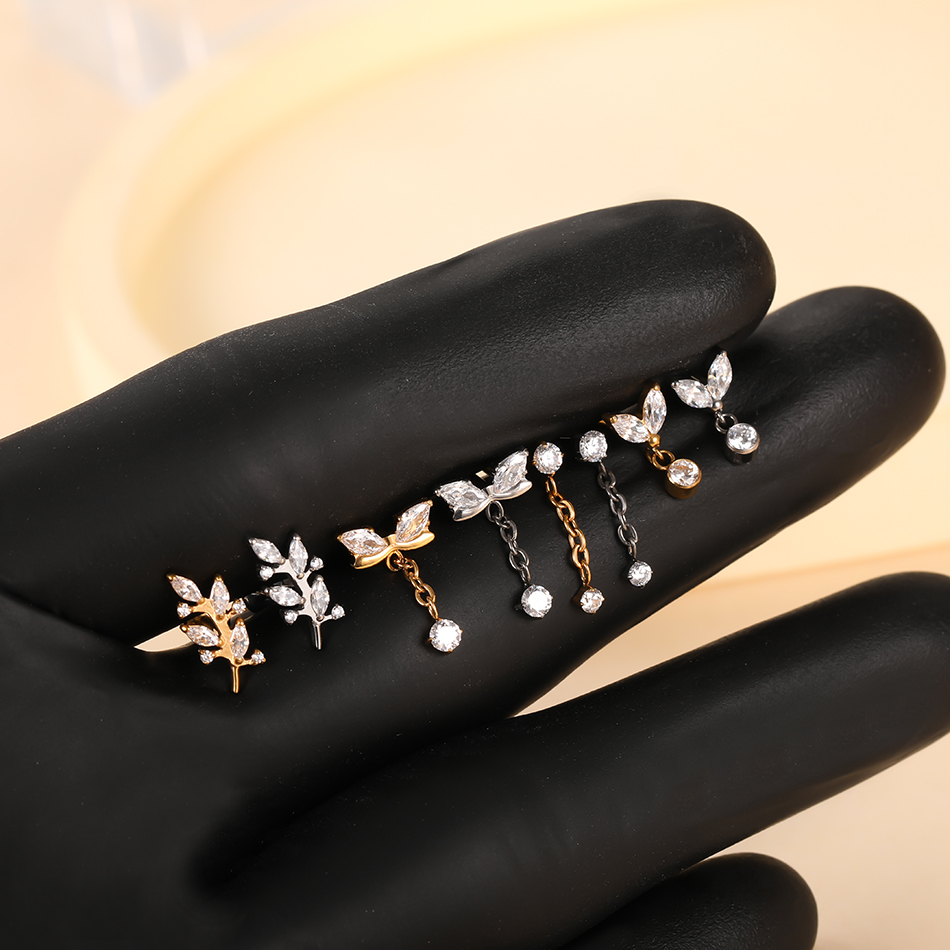 ต่างหูไทเทเนียม ASTM F136 ขนาด - Body Jewelry Flat Back บทวิจารณ์และราคา