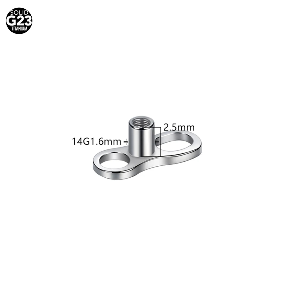 ฐานเจาะผิวไทเทเนียม 5 ชิ้น/10  - Body Jewelry Dermal บทวิจารณ์และราคา