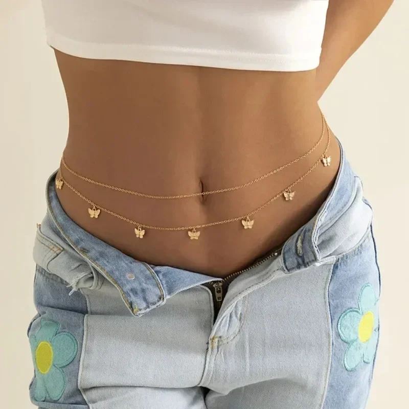 ใหม่ Charm เซ็กซี่ Double Laye - Body Jewelry Women บทวิจารณ์และราคา