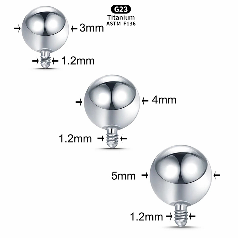 1PCS เกลียวภายใน Ball ไทเทเนีย - Body Jewelry Dermal บทวิจารณ์และราคา