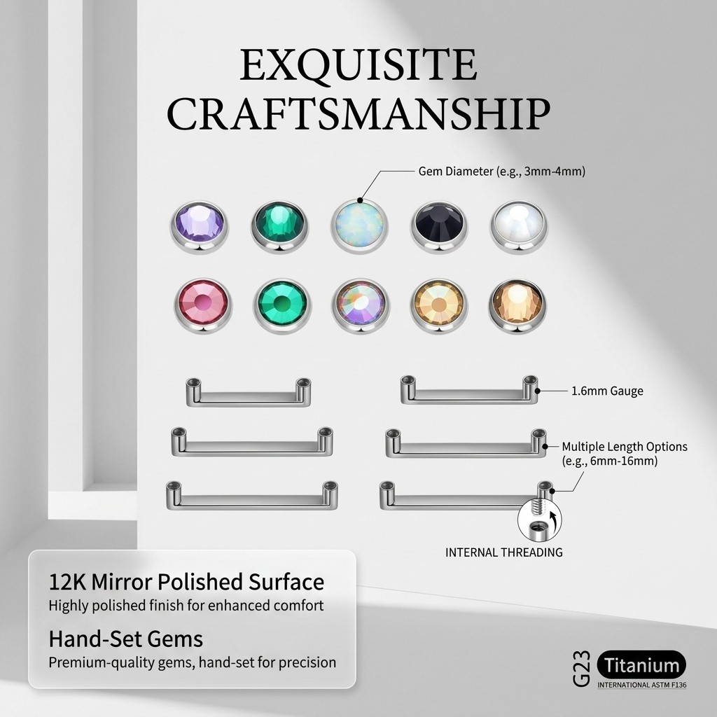 เครื่องประดับเจาะหูแบบมินิมอล  - Body Jewelry Dermal บทวิจารณ์และราคา