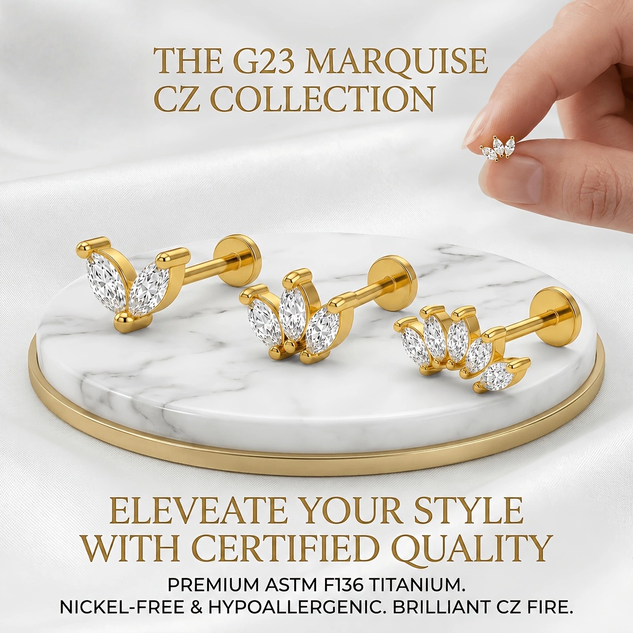 ต่างหูแบบห่วง EVISPOL F136 G23 - Body Jewelry Flat Back บทวิจารณ์และราคา