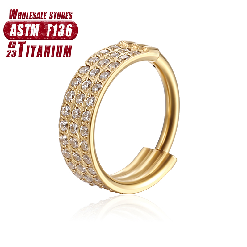 F136 ไทเทเนียมแหวนจมูก Implant - Body Jewelry Implant Grade บทวิจารณ์และราคา