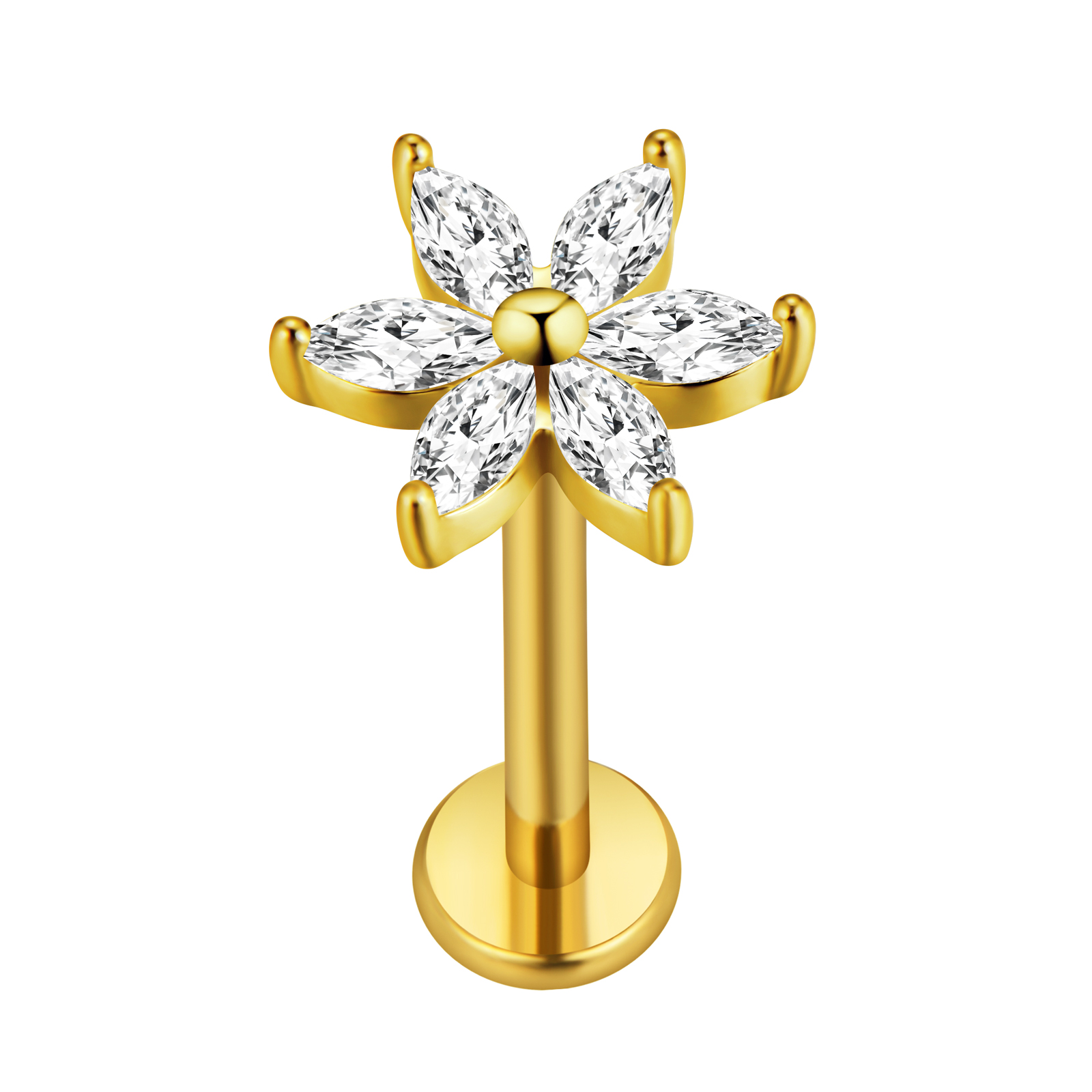 Maple Leaf Labret Piercing Sta - Body Jewelry Flat Back บทวิจารณ์และราคา