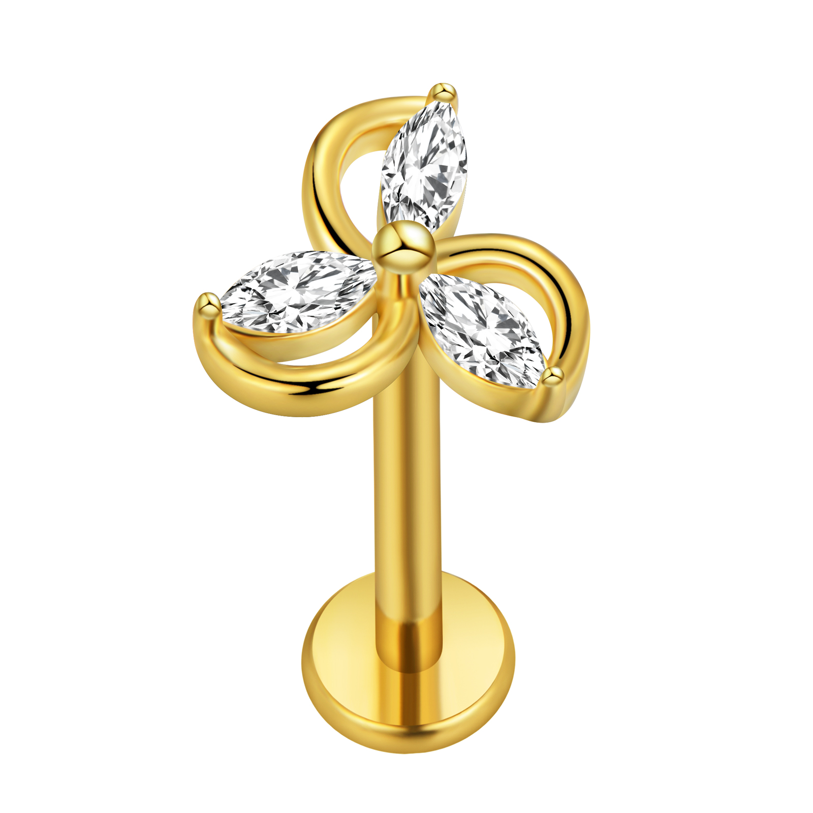 Maple Leaf Labret Piercing Sta - Body Jewelry Flat Back บทวิจารณ์และราคา