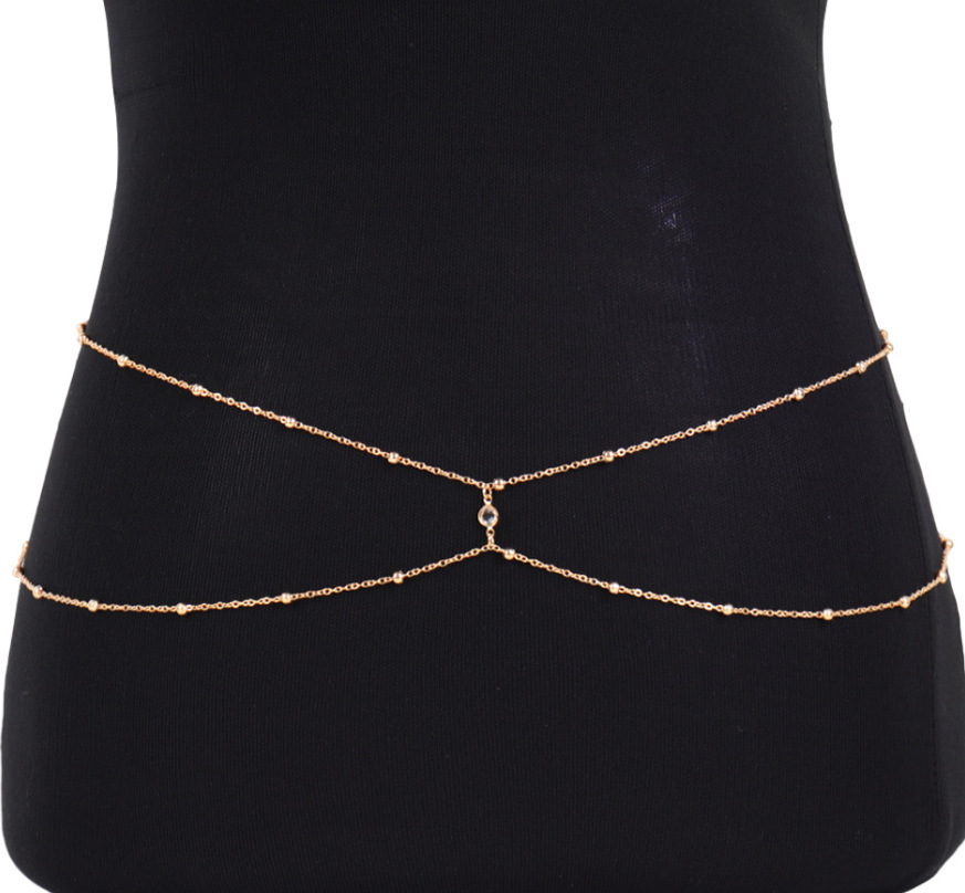 โซ่ประดับลูกปัดพลอยใสสำหรับผู้ - Body Jewelry Women บทวิจารณ์และราคา