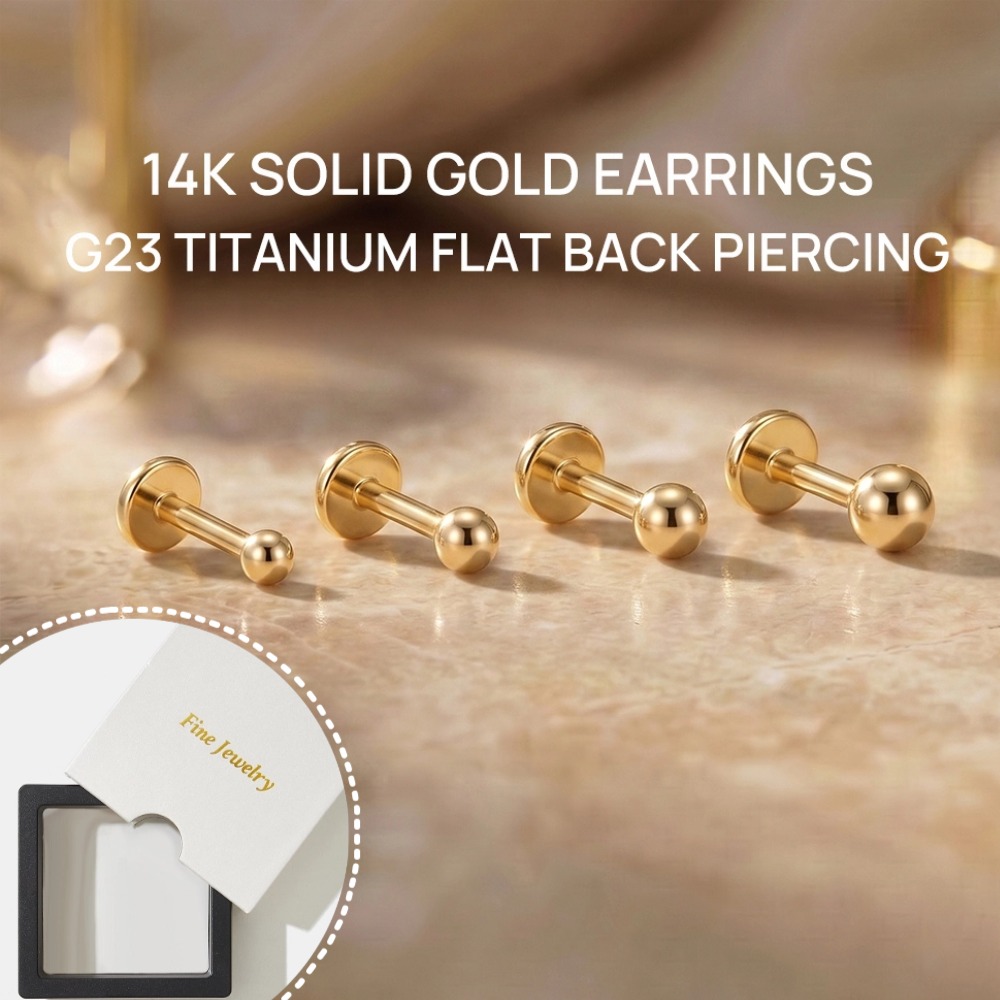 ต่างหู DIeSchein ทองคำแท้ 14K  - Body Jewelry Flat Back บทวิจารณ์และราคา