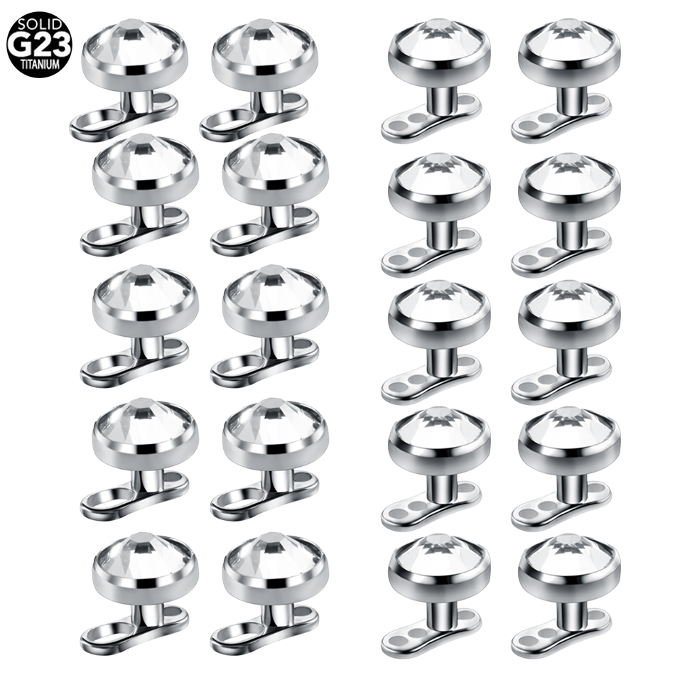 10 ชิ้น/ล็อตไทเทเนียมMicro Der - Body Jewelry Dermal บทวิจารณ์และราคา