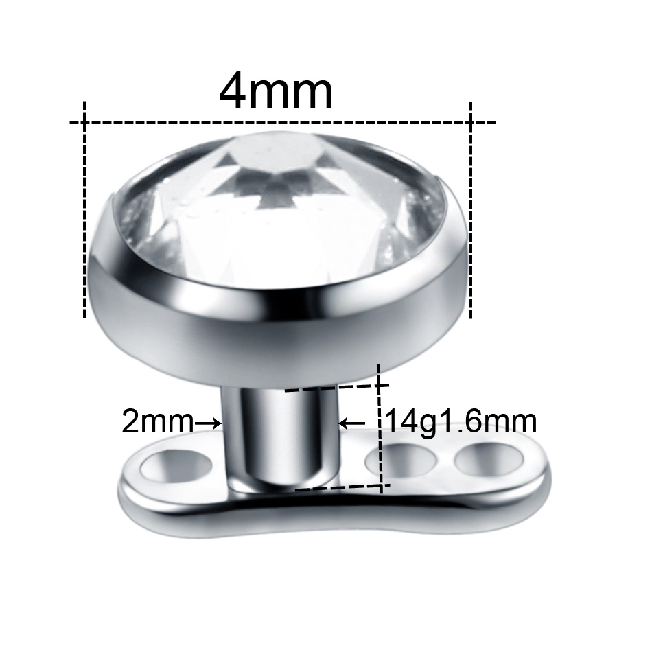 10 ชิ้น/ล็อตไทเทเนียมMicro Der - Body Jewelry Dermal บทวิจารณ์และราคา