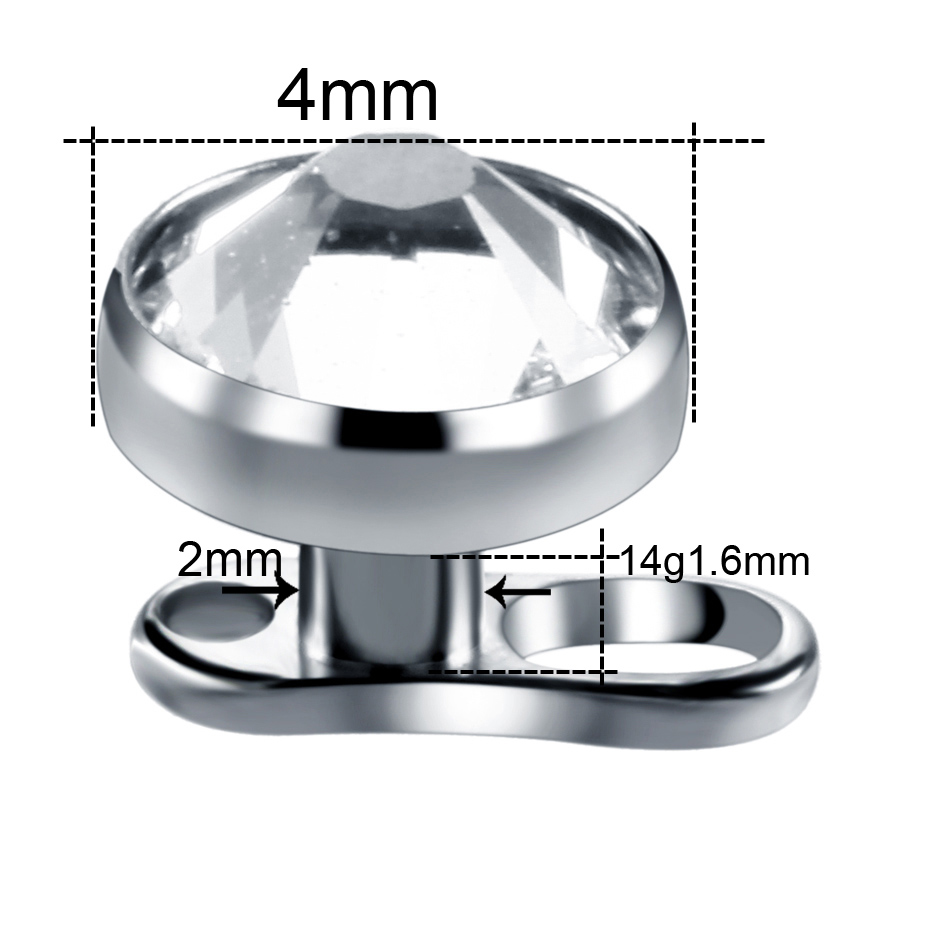 10 ชิ้น/ล็อตไทเทเนียมMicro Der - Body Jewelry Dermal บทวิจารณ์และราคา
