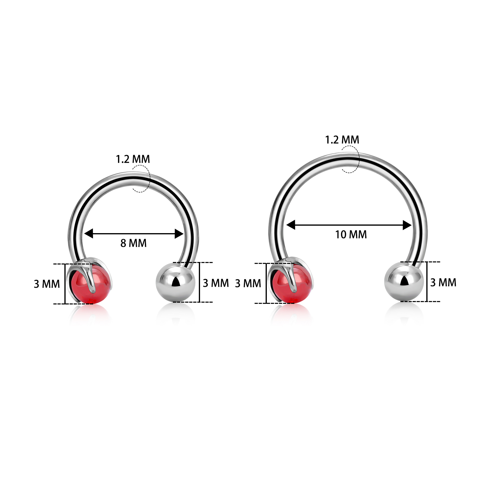 แหวนจมูกไทเทเนียมเกรด ASTM F13 - Body Jewelry Implant Grade บทวิจารณ์และราคา