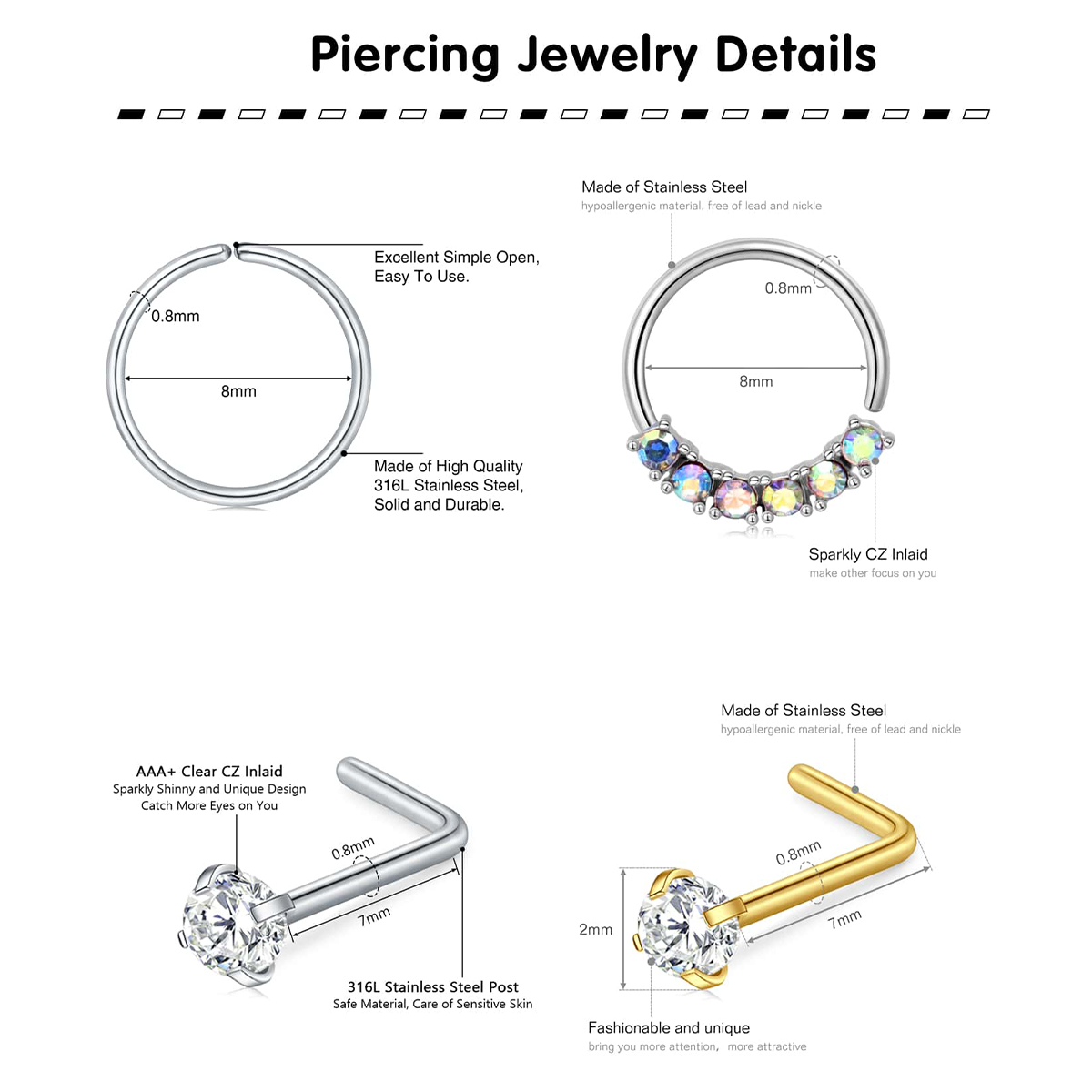 28ชิ้น/เซ็ต20กรัมสแตนเลสห่วงคล - Body Jewelry Changing Kit บทวิจารณ์และราคา