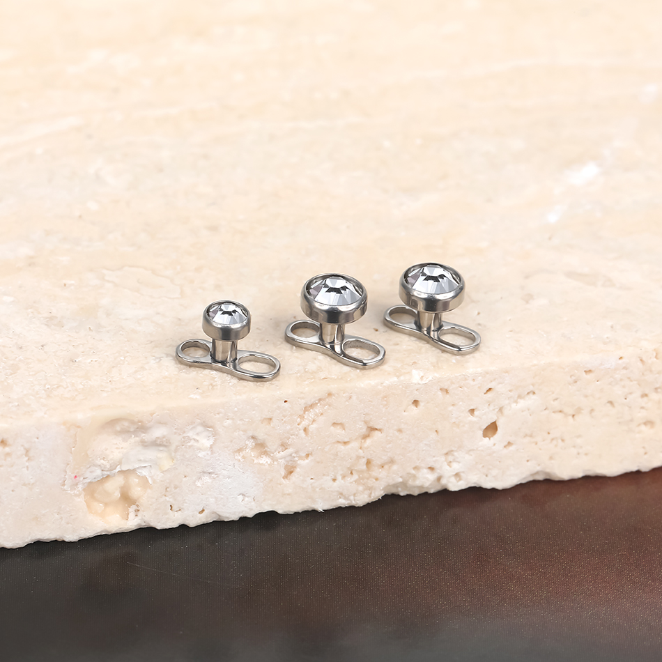 ชุดเครื่องเจาะผิวหนังไทเทเนียม - Body Jewelry Dermal บทวิจารณ์และราคา
