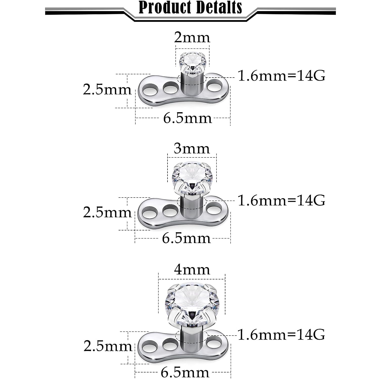 14G G23 ไทเทเนียมเครื่องประดับ - Body Jewelry Implant Grade บทวิจารณ์และราคา