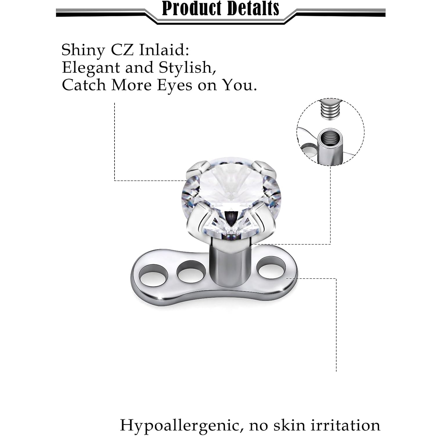14G G23 ไทเทเนียมเครื่องประดับ - Body Jewelry Implant Grade บทวิจารณ์และราคา