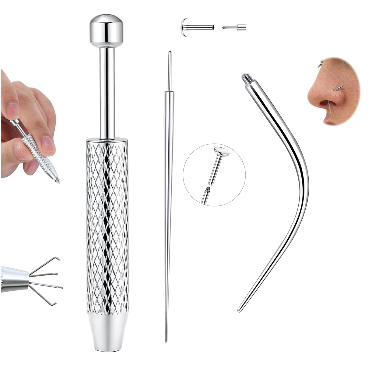 เครื่องมือจับแท่งเจาะ Drperfec - Body Jewelry Changing Kit บทวิจารณ์และราคา