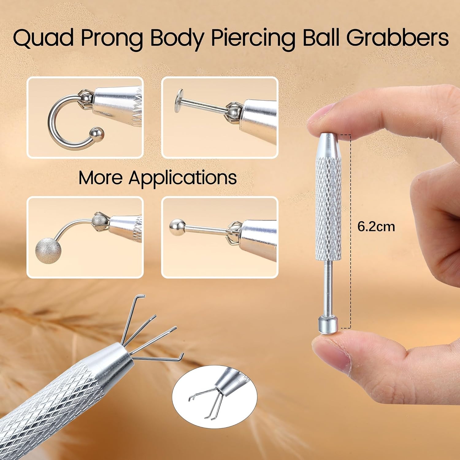 เครื่องมือจับแท่งเจาะ Drperfec - Body Jewelry Changing Kit บทวิจารณ์และราคา