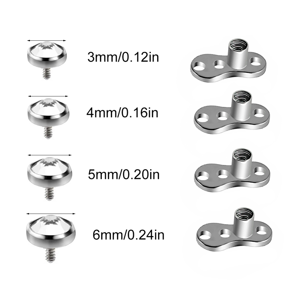 9PCS-1PC เหล็กผ่าตัด Skin DIVE - Body Jewelry Dermal บทวิจารณ์และราคา